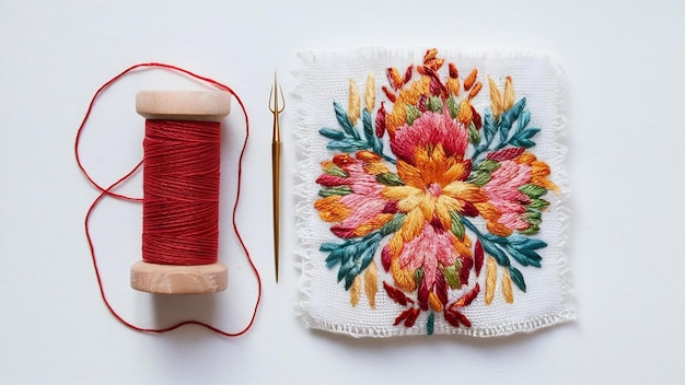 haftowane nici i igła